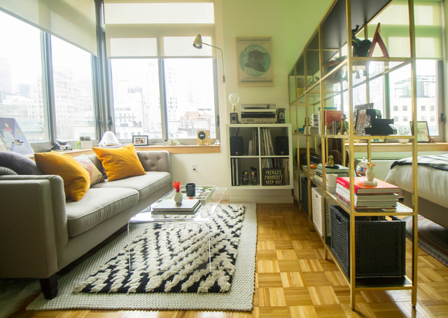 Bí kíp thiết kế phòng khách liền phòng ngủ đẹp cho nhà diện tích nhỏ