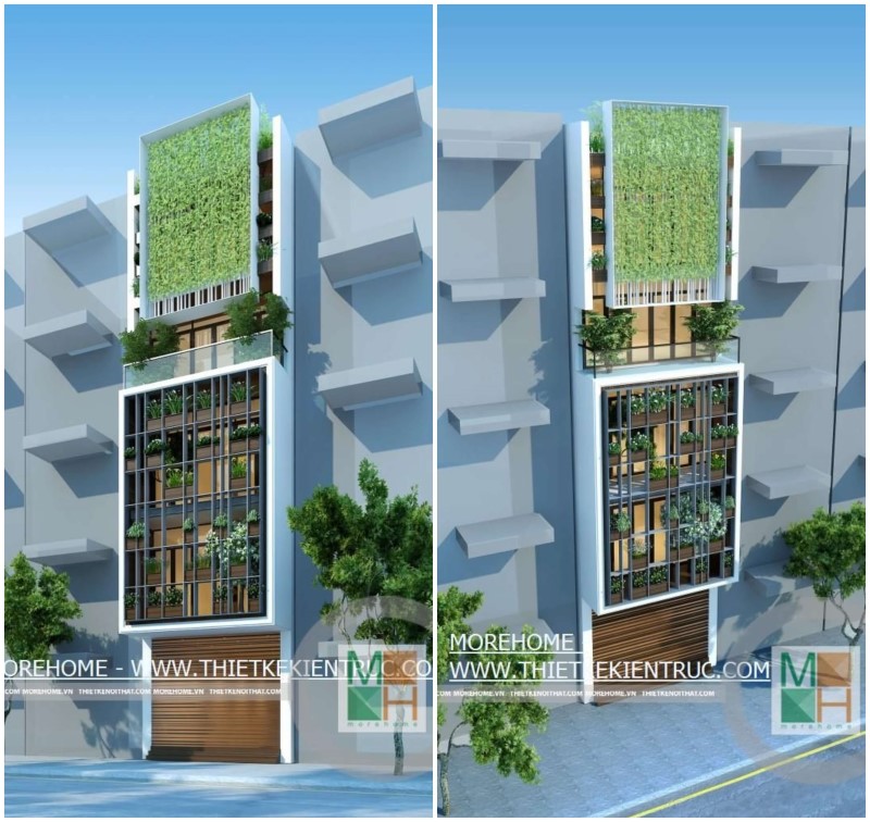 Thiết kế kiến trúc nhà ống tại Hải Phòng