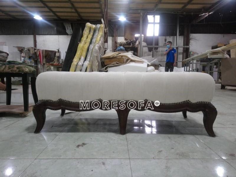 Sofa gỗ óc chó bọc da tại hải phòng