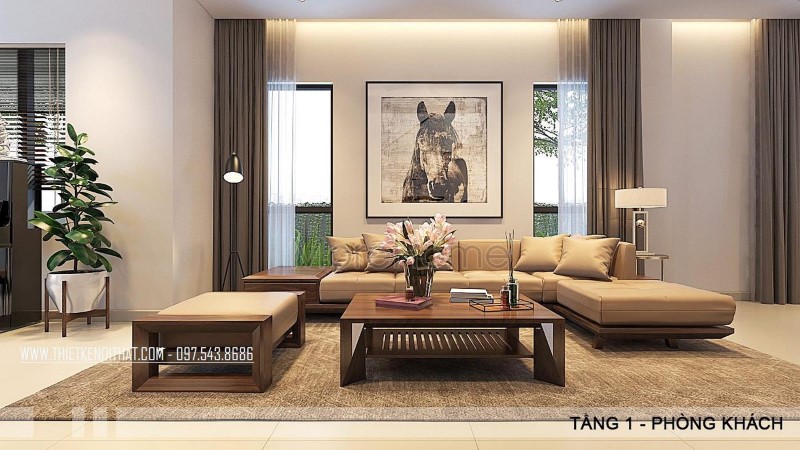 Sofa gỗ óc chó bọc da tại hải phòng