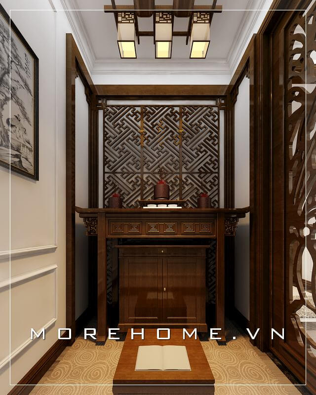 bàn thờ gỗ sồi