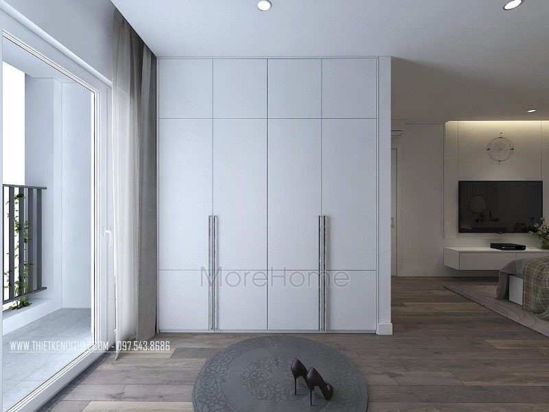 tủ quần áo 4 buồng gỗ công nghiệp