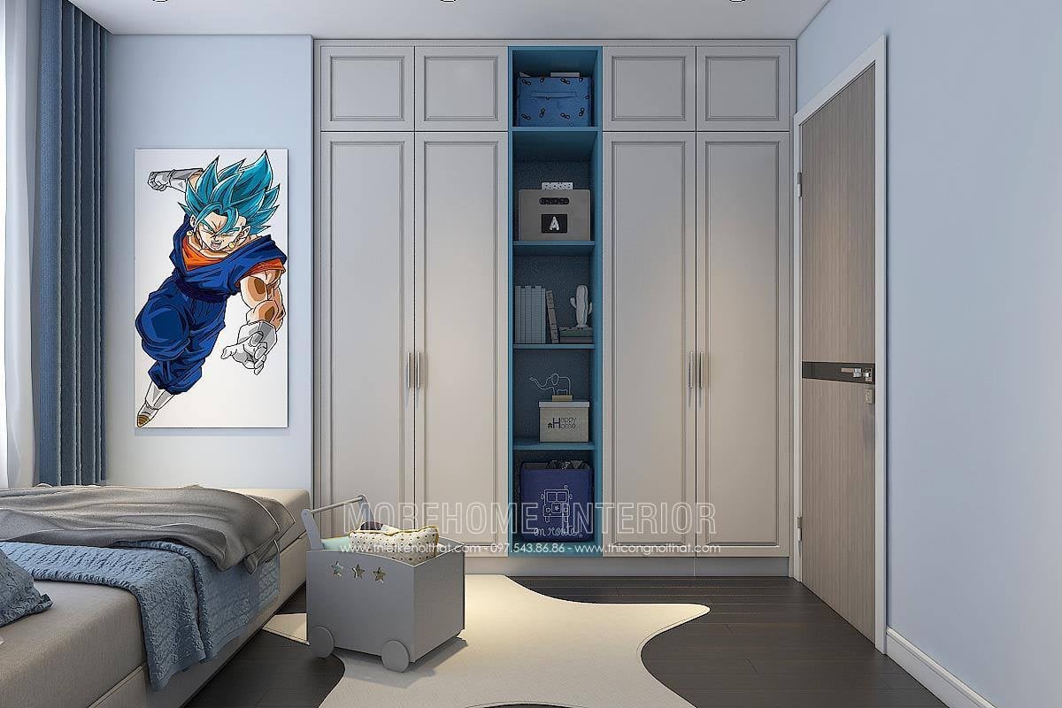 tủ quần áo 4 buồng gỗ công nghiệp