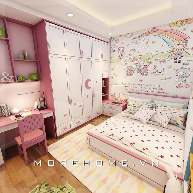 tủ quần áo 4 buồng gỗ công nghiệp