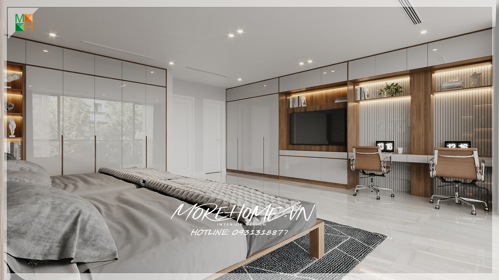 tủ quần áo gỗ công nghiệp 5 cánh