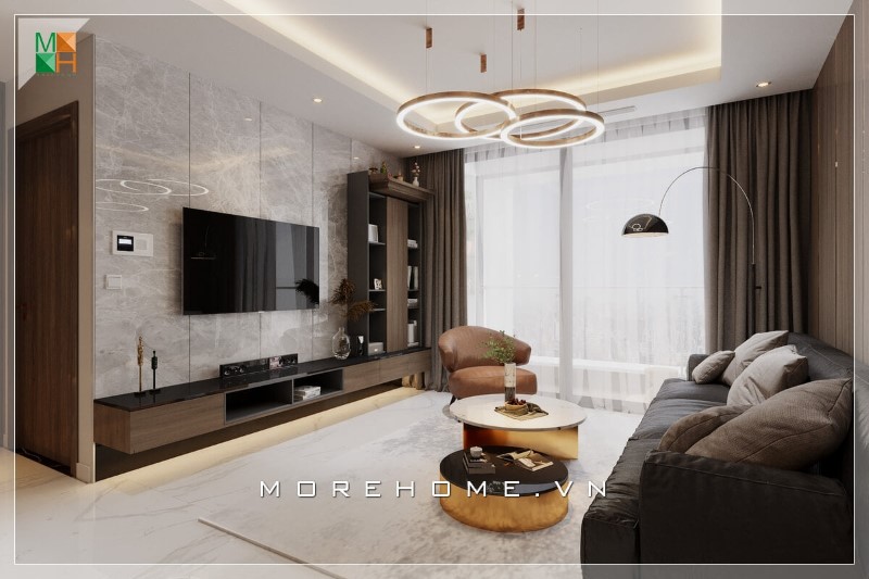 Thiết kế nội thất căn hộ 2 phòng ngủ