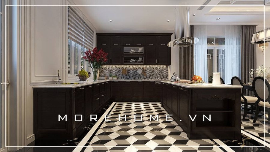 Tủ bếp gỗ tự nhiên