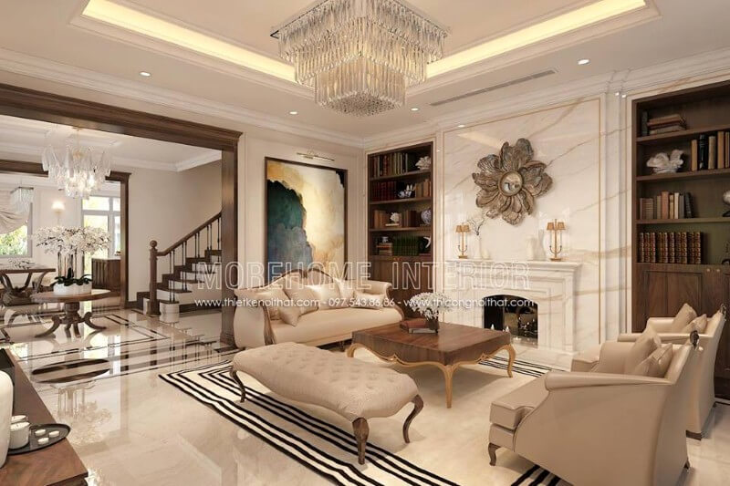 Thiết kế nội thất nhà ở màu vàng hợp phong thủy