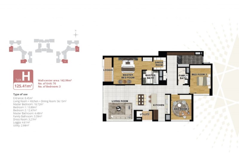 Thiết kế nội thất chung cư 3 phòng ngủ