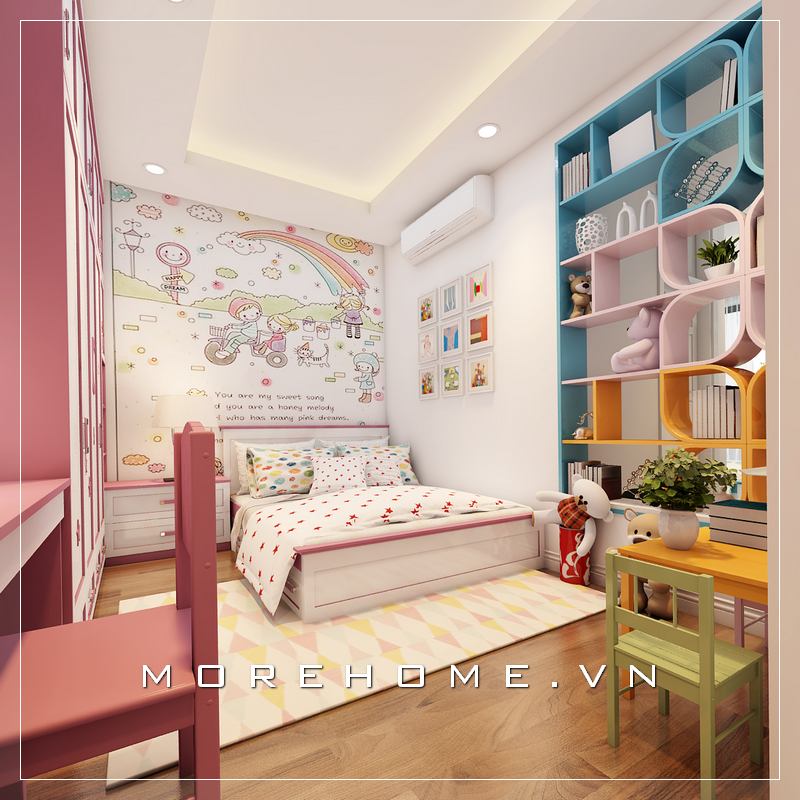 Nội thất phòng ngủ bé gai
