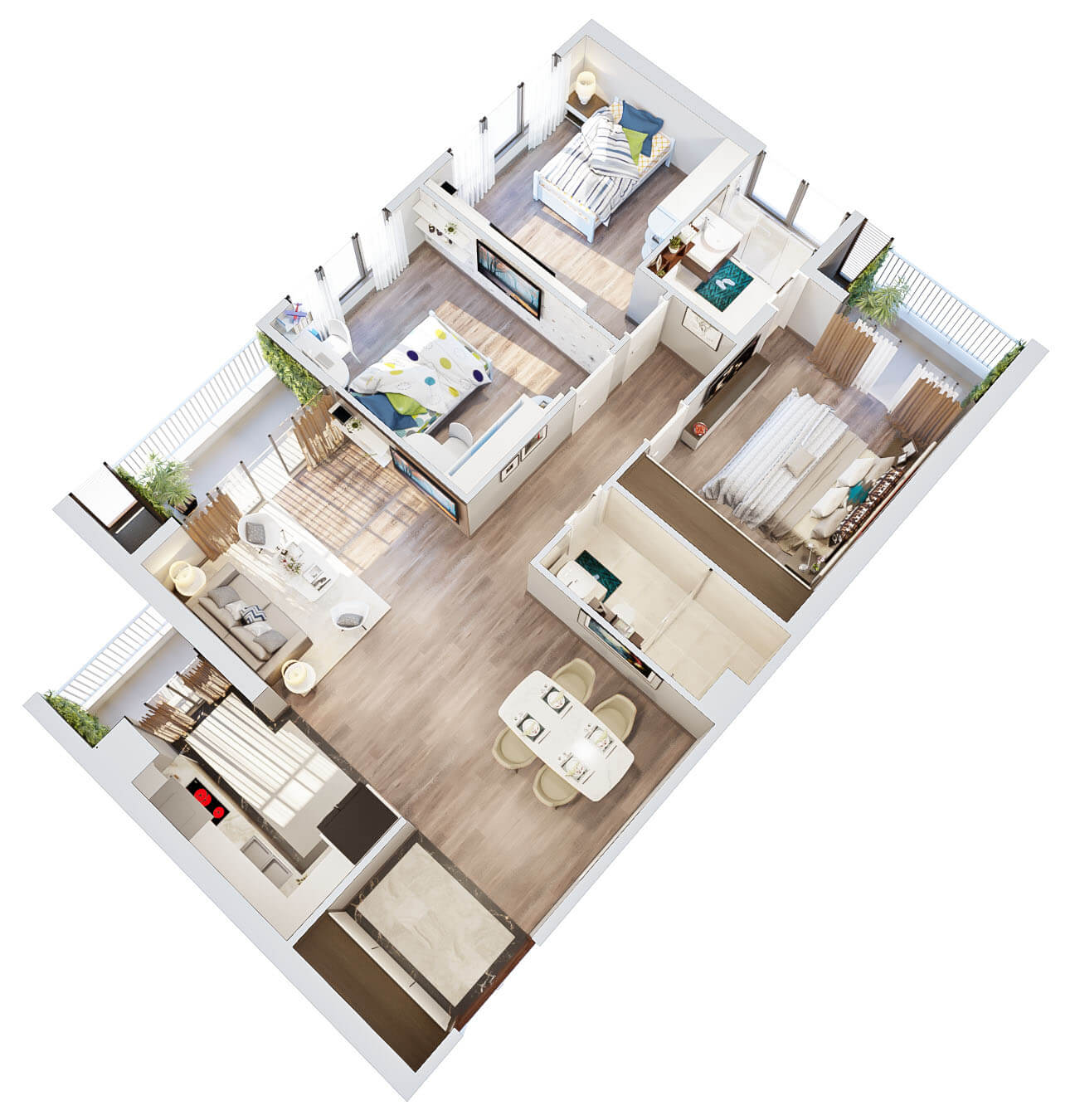 Thiết kế nội thất căn hộ chung cư Imperia Sky Garden