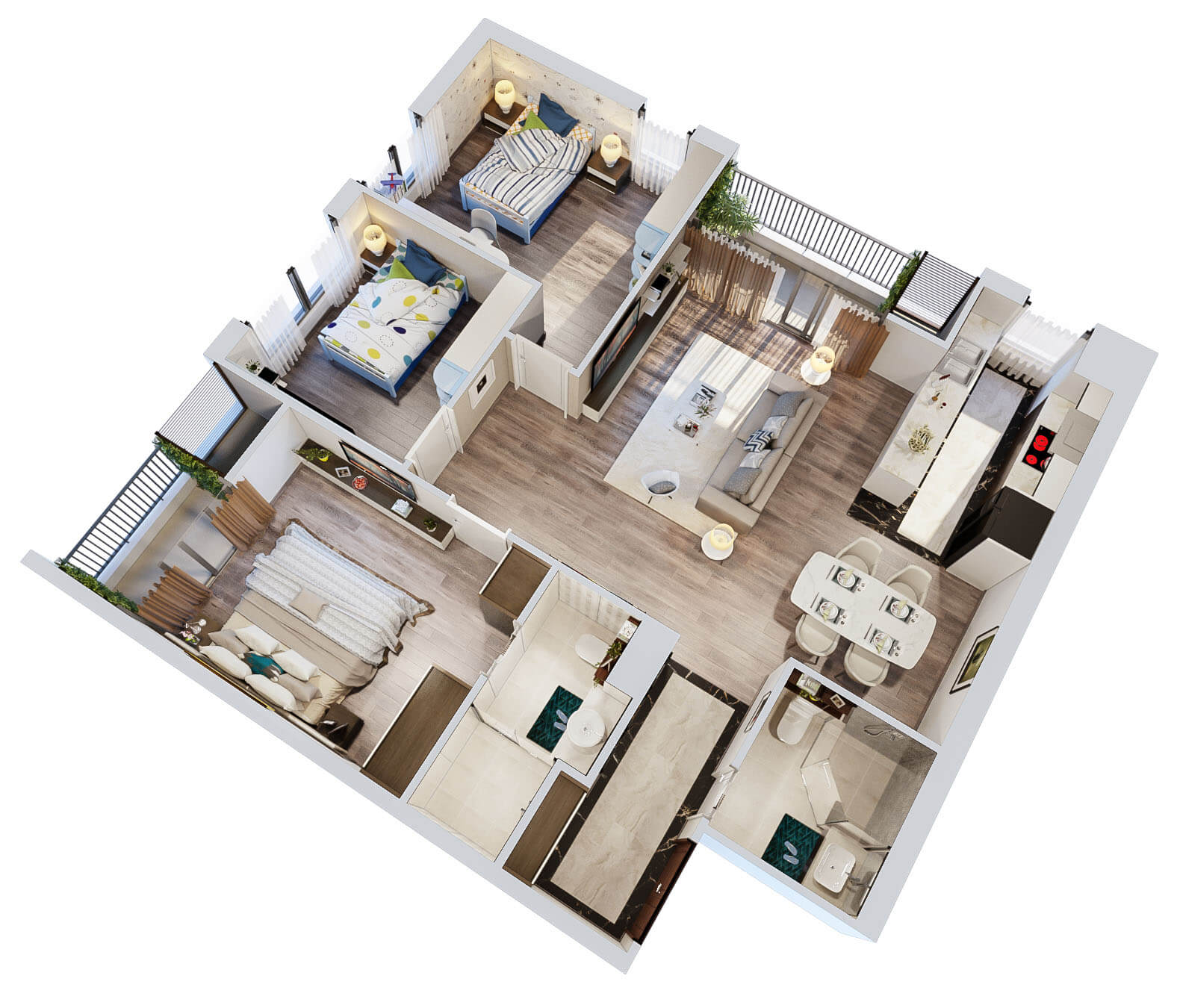 Thiết kế nội thất căn hộ chung cư Imperia Sky Garden Thiết kế nội thất căn hộ chung cư Imperia Sky Garden