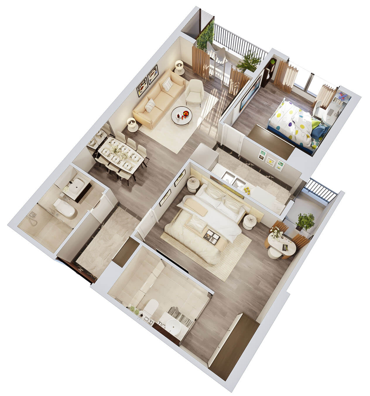 Thiết kế nội thất căn hộ chung cư Imperia Sky Garden Thiết kế nội thất căn hộ chung cư Imperia Sky Garden