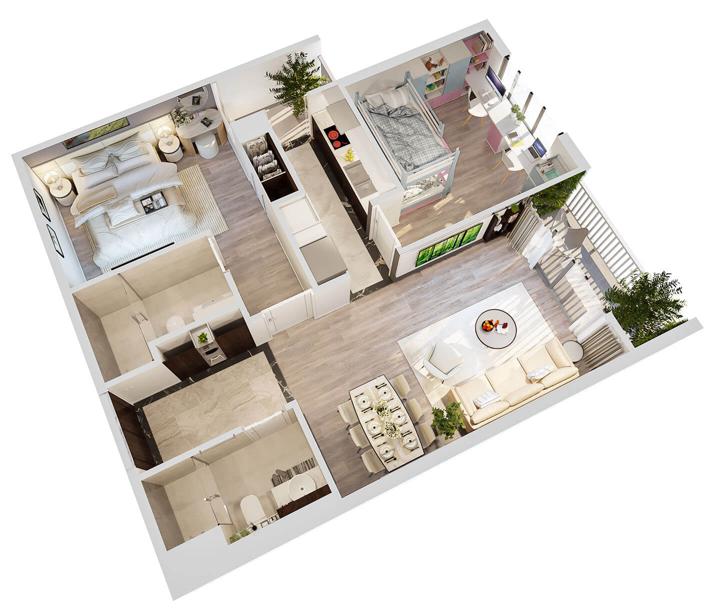 Thiết kế nội thất căn hộ chung cư Imperia Sky Garden Thiết kế nội thất căn hộ chung cư Imperia Sky Garden