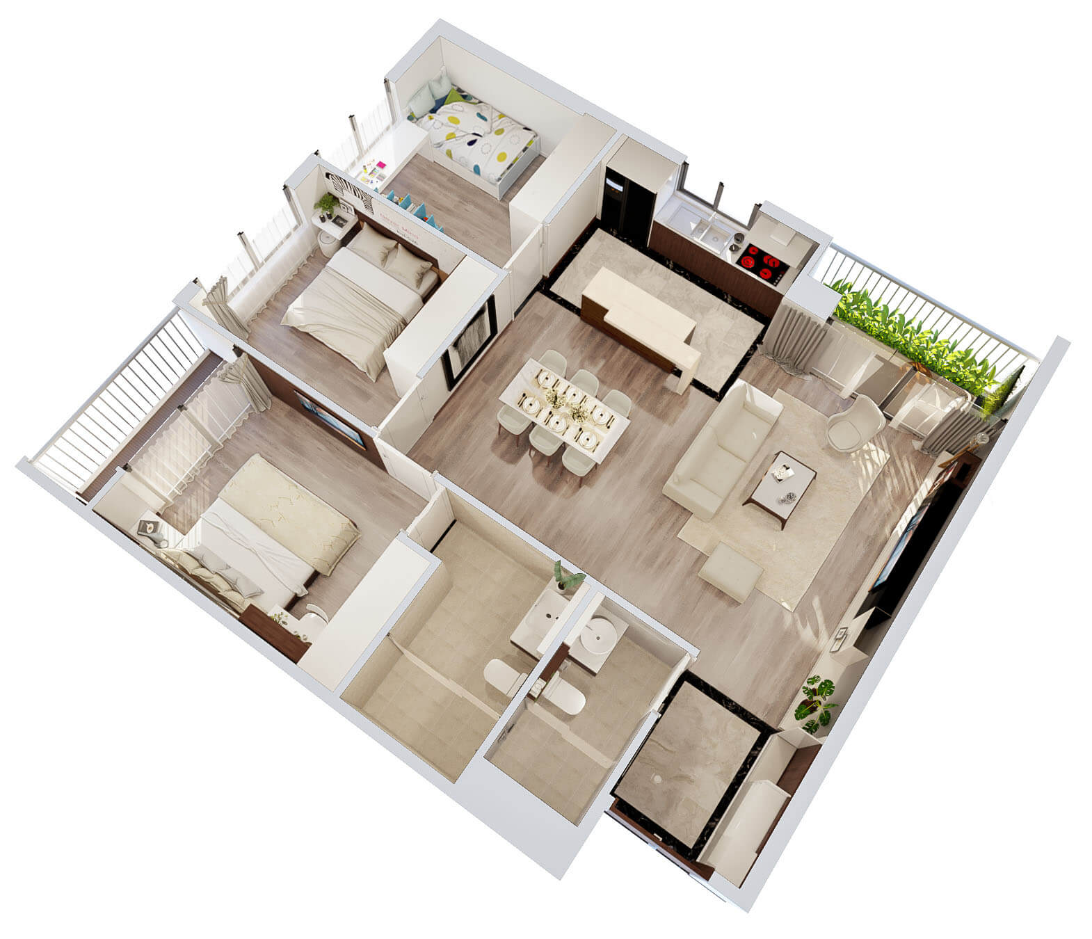 Thiết kế nội thất căn hộ chung cư Imperia Sky Garden Thiết kế nội thất căn hộ chung cư Imperia Sky Garden