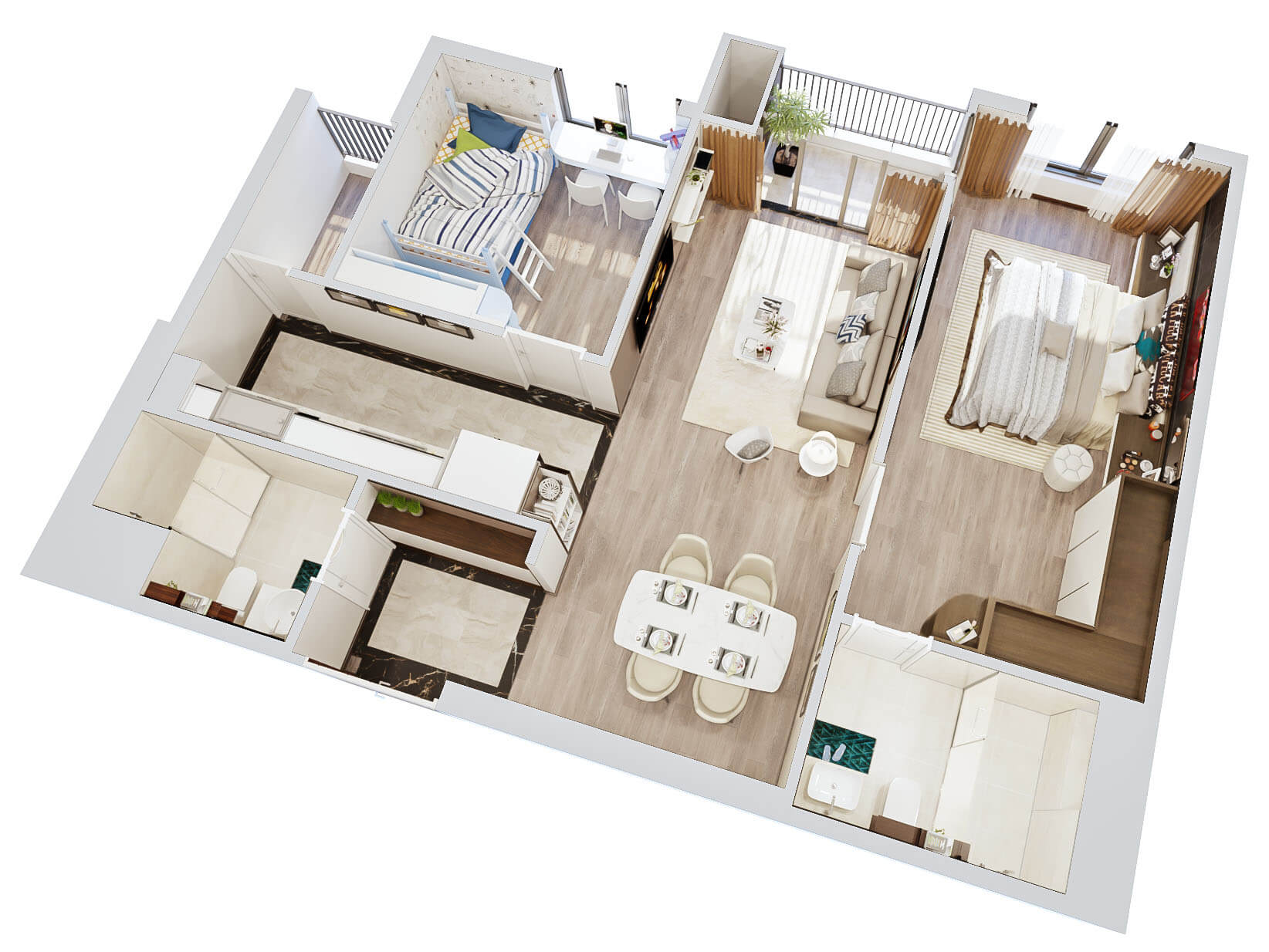 Thiết kế nội thất căn hộ chung cư Imperia Sky Garden