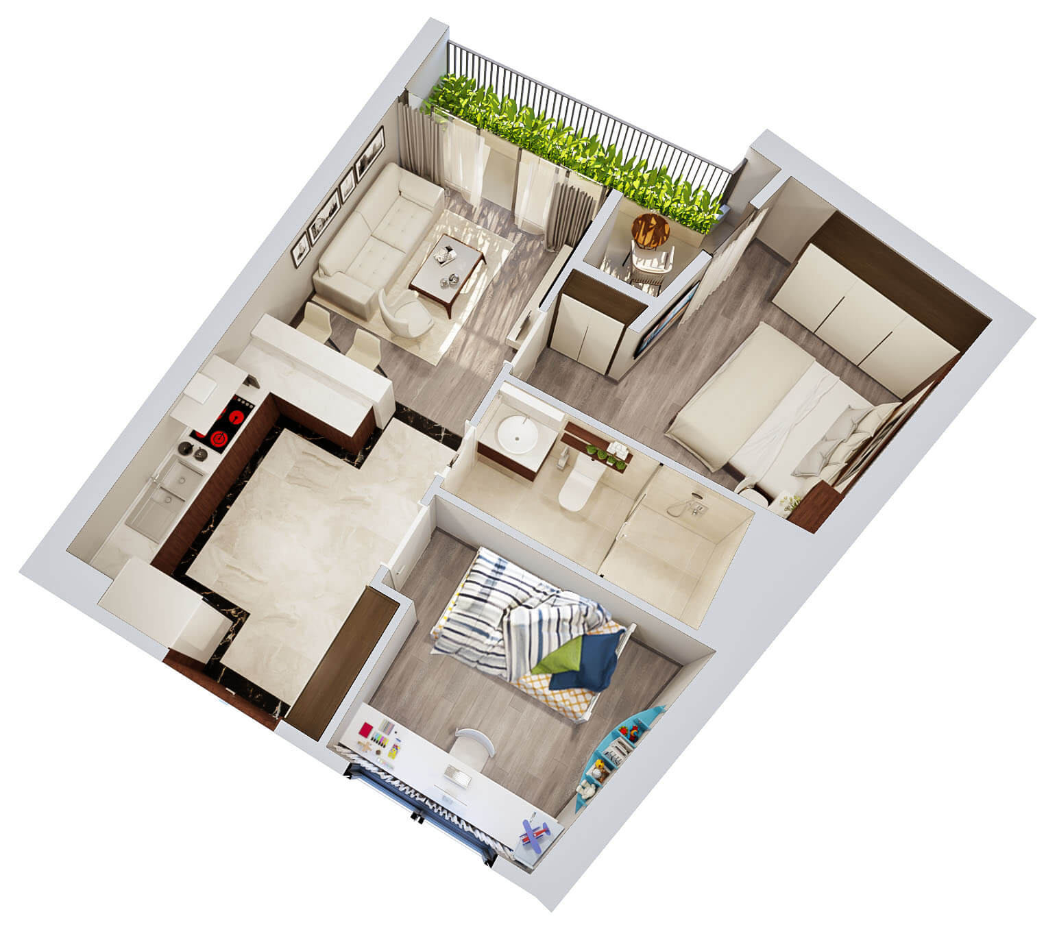 Thiết kế nội thất căn hộ chung cư Imperia Sky Garden Thiết kế nội thất căn hộ chung cư Imperia Sky Garden
