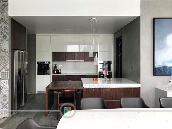 Kính ốp bếp màu trắng Kính ốp bếp màu trắng
