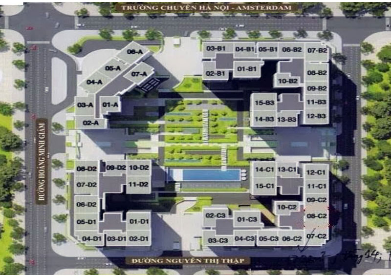 Mặt bằng dự án Mandarin Garden Mặt bằng dự án Mandarin Garden