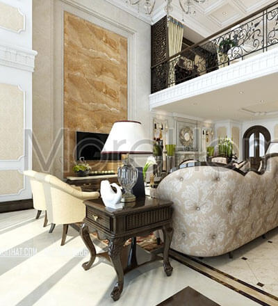 Đá tự nhiên ốp tường phòng khách