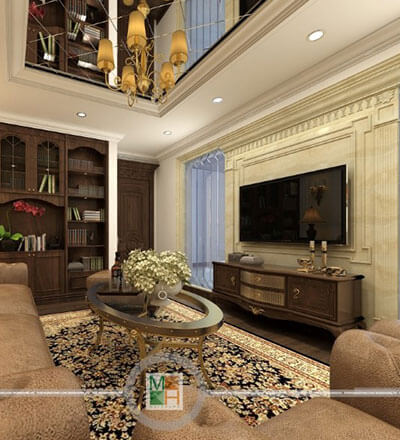 Đá tự nhiên ốp tường phòng khách
