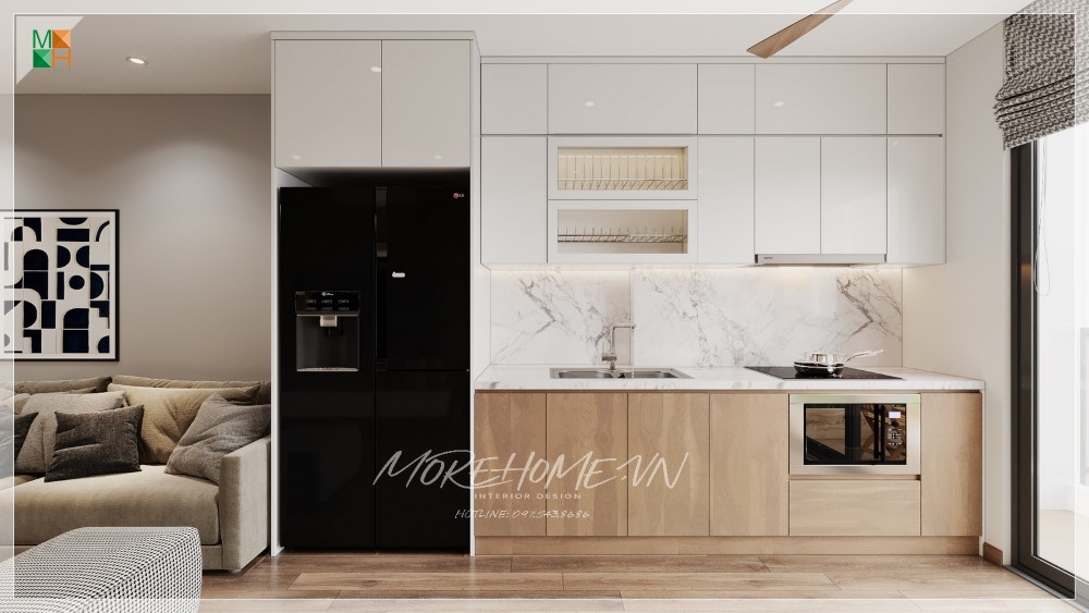 Morehome nhận sản xuất tủ bếp gỗ công nghiệp