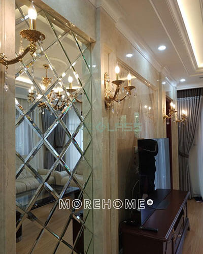 Gương ghép ô trang trí