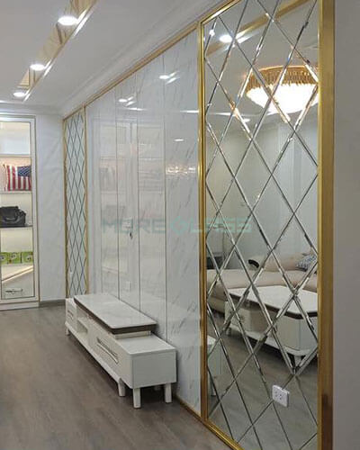 Gương ghép ô trang trí