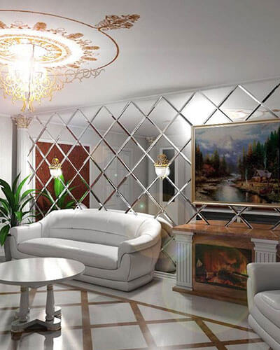 Gương ghép ô trang trí
