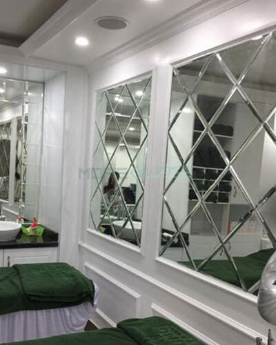 Gương ghép ô trang trí