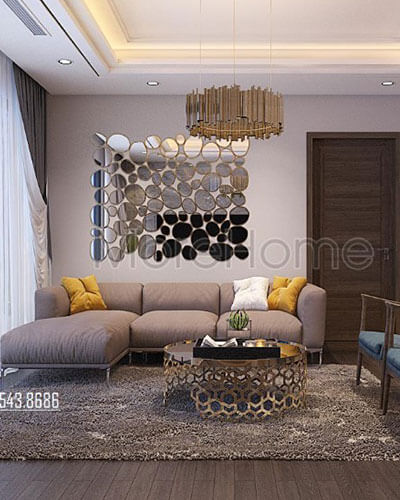 Gương ghép ô trang trí