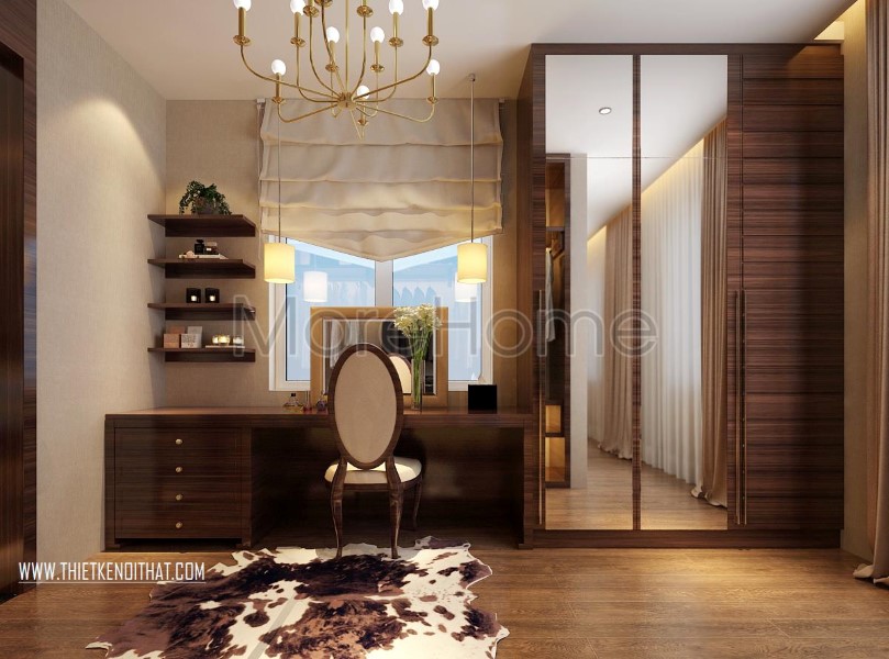 Các mẫu kệ trang trí gỗ óc chó đẳng cấp