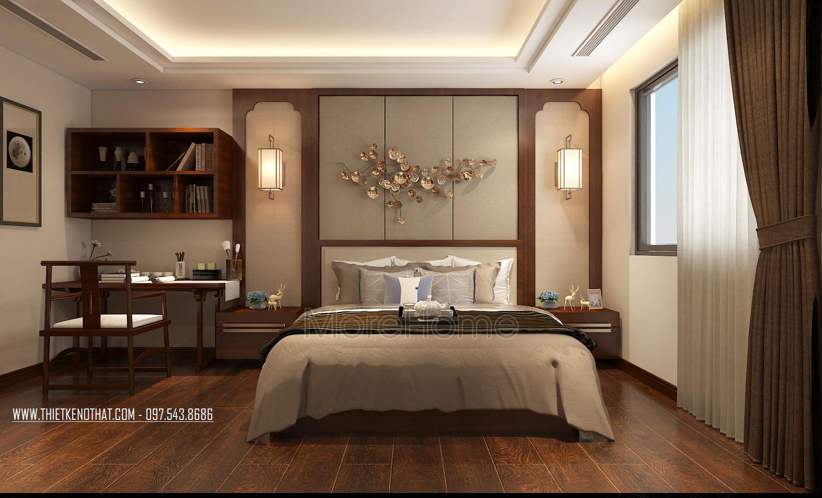 Các mẫu kệ trang trí gỗ óc chó đẳng cấp