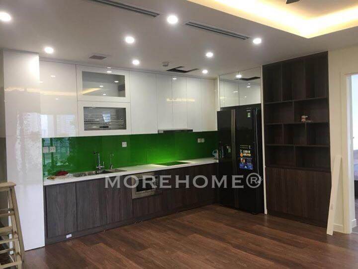 Kính ốp bếp màu xanh lá cây Kính ốp bếp màu xanh lá cây