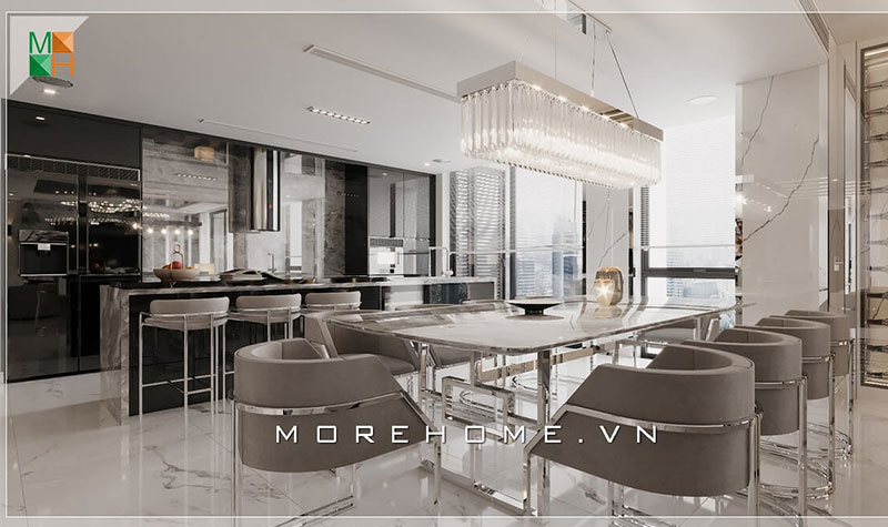 Morehome nhận sản xuất tủ bếp gỗ công nghiệp