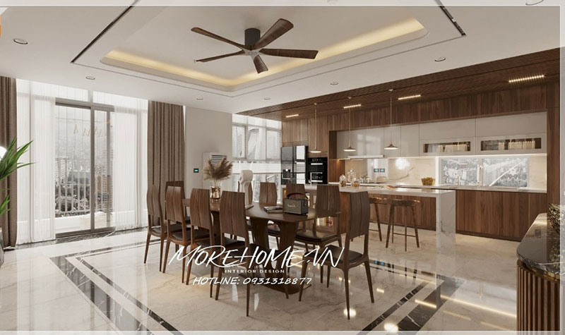 Morehome nhận sản xuất tủ bếp gỗ công nghiệp