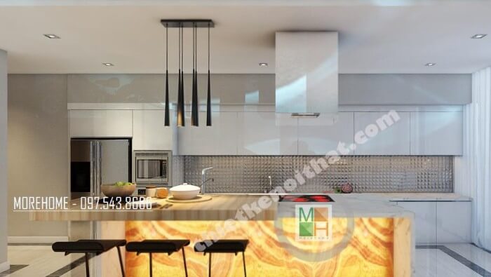 Tủ bếp gỗ công nghiệp