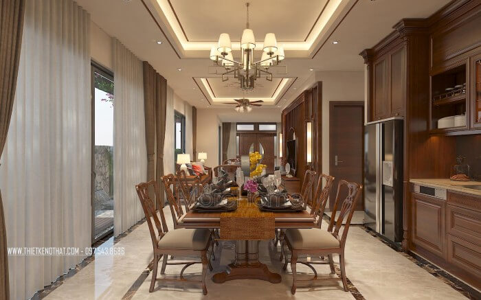 thiết kế phòng ăn và bếp