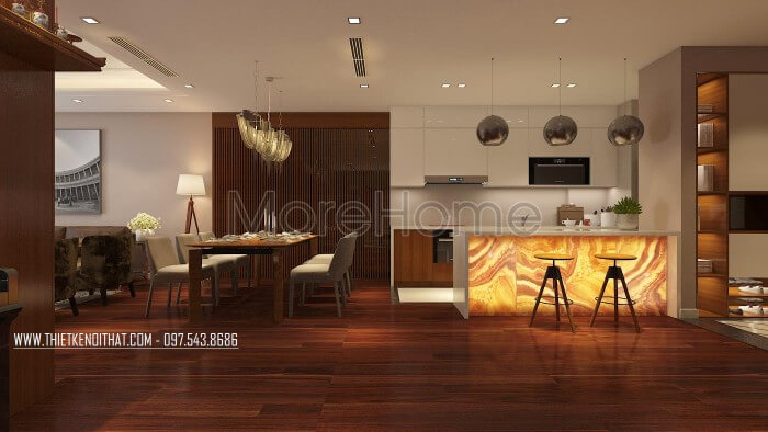 thiết kế phòng ăn và bếp