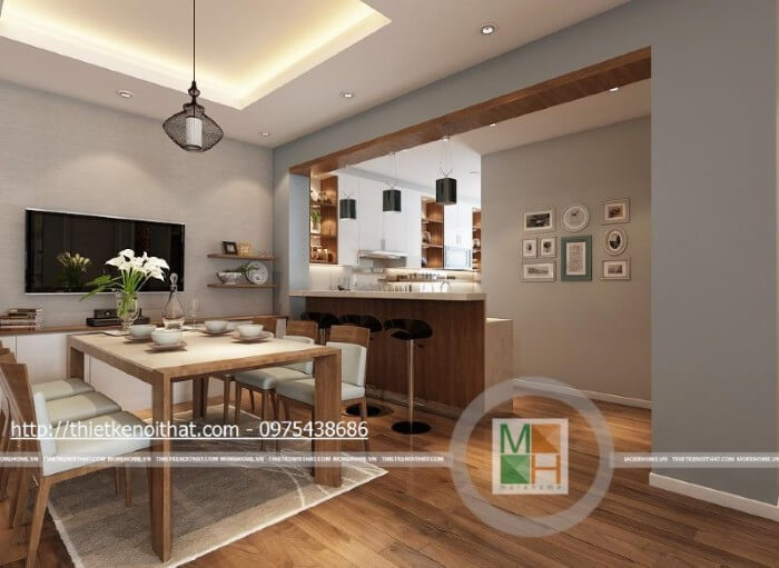 thiết kế phòng ăn và bếp