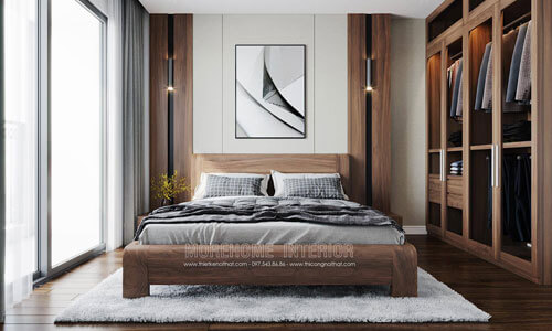 Nội thất phòng ngủ gỗ óc chó