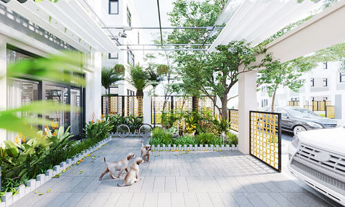 Thi công ngoại thất sân vườn biệt thự