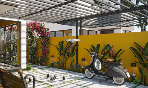 Thi công ngoại thất sân vườn biệt thự