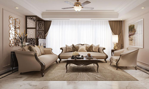 Thi công nội thất phòng khách biệt thự