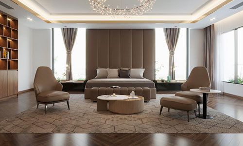 Thi công nội thất phòng ngủ biệt thự