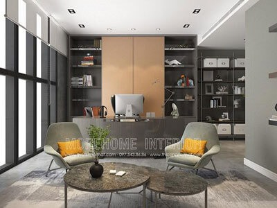 Thi công phòng làm việc giám đốc