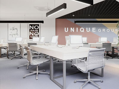 Thi công phòng làm việc nhân viên