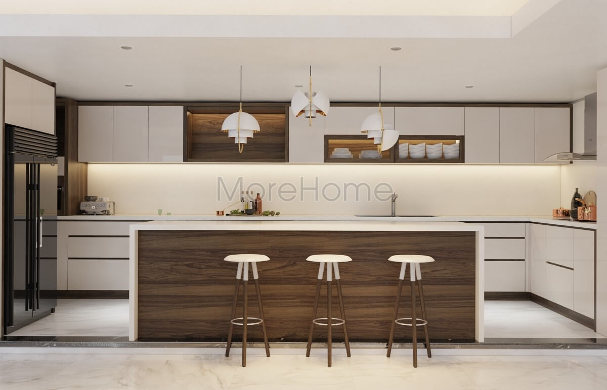 Kính màu ốp bếp