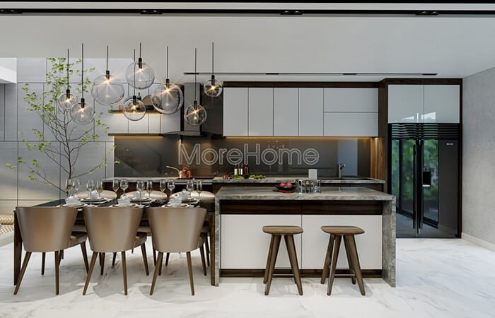 thiết kế phòng ăn và bếp