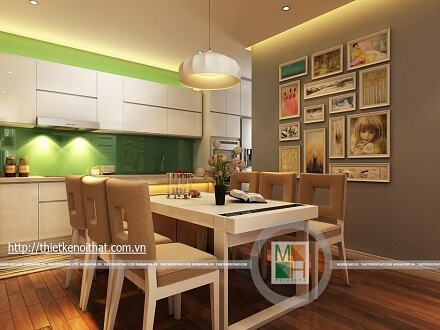 Kính màu ốp bếp